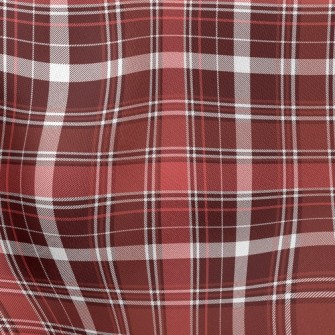 Earth Red Plaid Stretch Ponte
