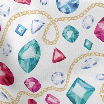 Gold Chain And Beautiful Gemst Stretch Ponte