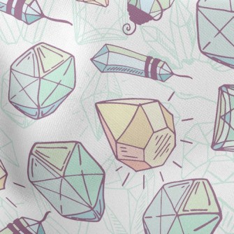 Hand Drawn Diamonds Stretch Ponte