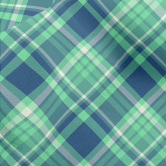 Blue And Green Plaid Micro Fleece