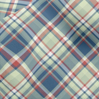 Red Grid On Blue Background Micro Fleece