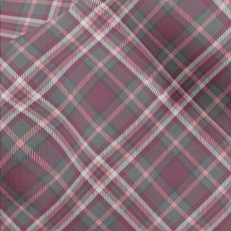 Pink Diagonal Grid Micro Fleece
