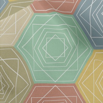 Colorful Hexagons Micro Fleece