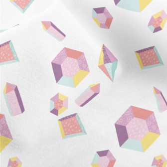 Pastel Hexagonal Gemstone Micro Fleece
