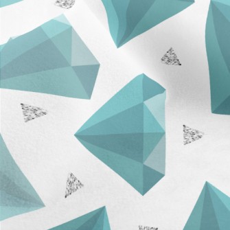 Blue-green Rhombus Micro Fleece
