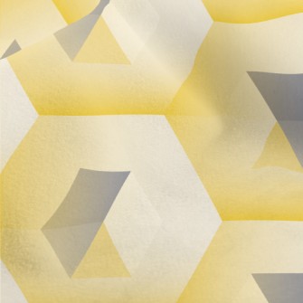 Yellow Three-dimensional Hexag Micro Fleece
