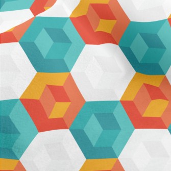 Abstract Hexagon Micro Fleece