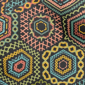 Ethnic Embroidery Micro Fleece