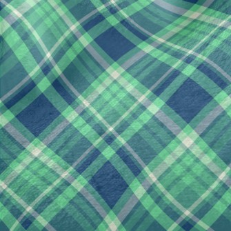 Blue And Green Plaid Minky