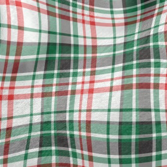 Green Red Small Plaid Minky