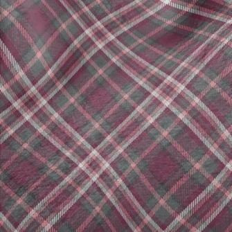 Pink Diagonal Grid Minky