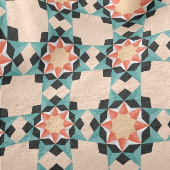 Geometric Sun Tiles Minky