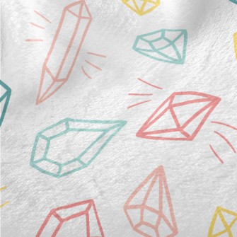 Sketch Diamonds And Gemstones Minky