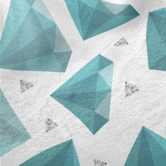 Blue-green Rhombus Minky