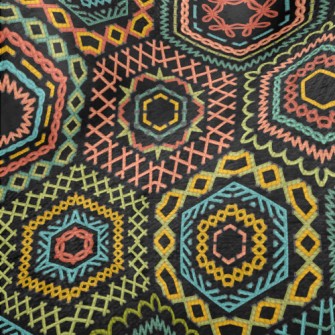 Ethnic Embroidery Minky