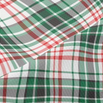 Green Red Small Plaid Piqué