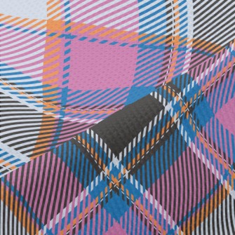 Crayon Pink Grid Piqué