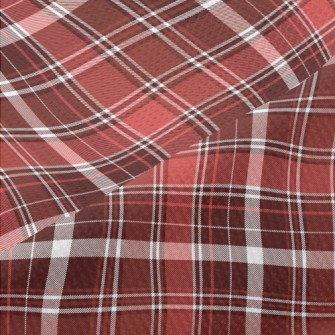 Earth Red Plaid Piqué