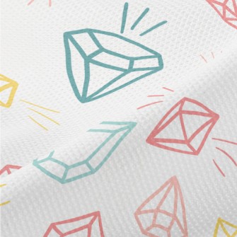 Sketch Diamonds And Gemstones Piqué