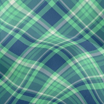 Blue And Green Plaid Lightweight Performance Linen