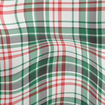 Green Red Small Plaid Lightweight Performance Linen