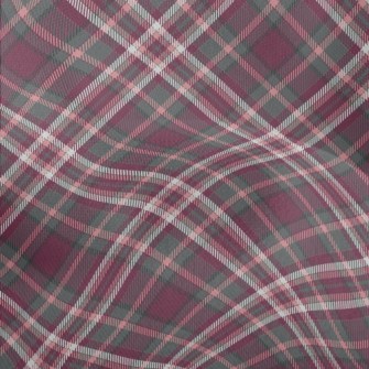 Pink Diagonal Grid Lightweight Performance Linen