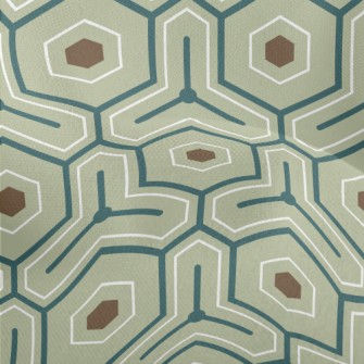 Hexagonal Maze Lightweight Performance Linen