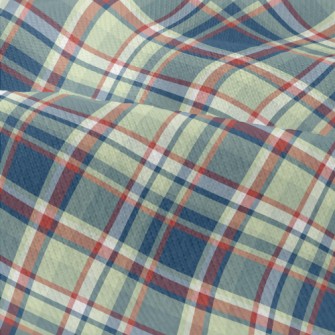 Red Grid On Blue Background Modern Jersey