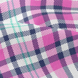 Pink Blue Scottish Pattern Modern Jersey