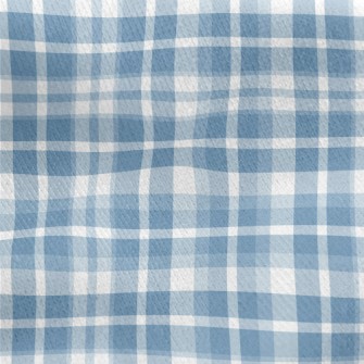 Blue White Grid Jersey Backed Fleece