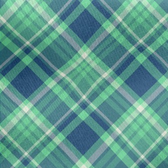 Blue And Green Plaid Jersey Backed Fleece