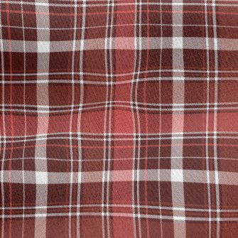Earth Red Plaid Jersey Backed Fleece