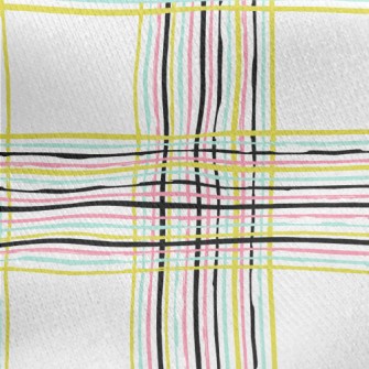 Abstract Stripes Jersey Backed Fleece