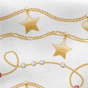 Chain Of Stars And Hearts Jersey Backed Fleece