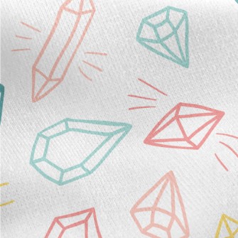 Sketch Diamonds And Gemstones Jersey Backed Fleece