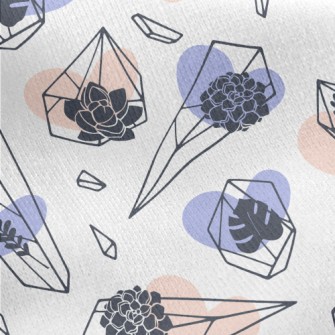 Gems And Flowers Jersey Backed Fleece