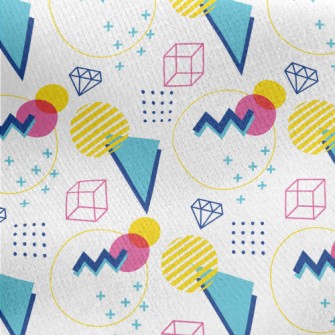 Colorful Circle Gemstones Jersey Backed Fleece