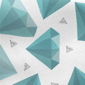 Blue-green Rhombus Jersey Backed Fleece