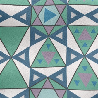 Irregular Geometric Figures Jersey Backed Fleece
