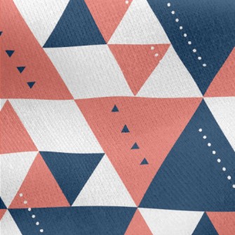 Big And Small Triangles Jersey Backed Fleece