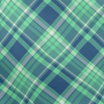 Blue And Green Plaid Pongee