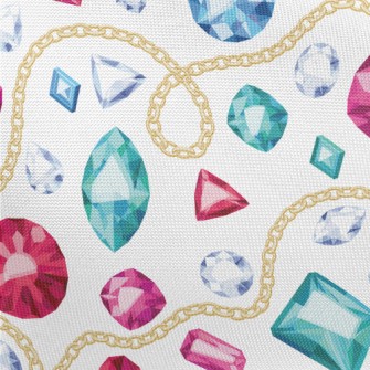 Gold Chain And Beautiful Gemst Pongee