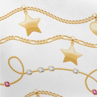 Chain Of Stars And Hearts Pongee