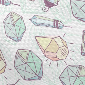 Hand Drawn Diamonds Pongee