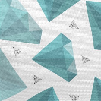 Blue-green Rhombus Pongee