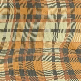 Yellow Scotch Plaid Stretch Jersey