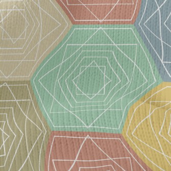 Colorful Hexagons Stretch Jersey