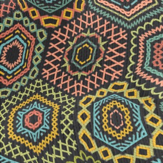 Ethnic Embroidery Stretch Jersey