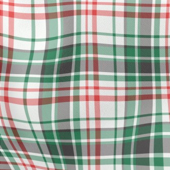 Green Red Small Plaid Lightweight Cotton Poplin