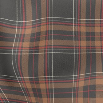 Coffee Red Line Large Plaid Pa Lightweight Cotton Poplin